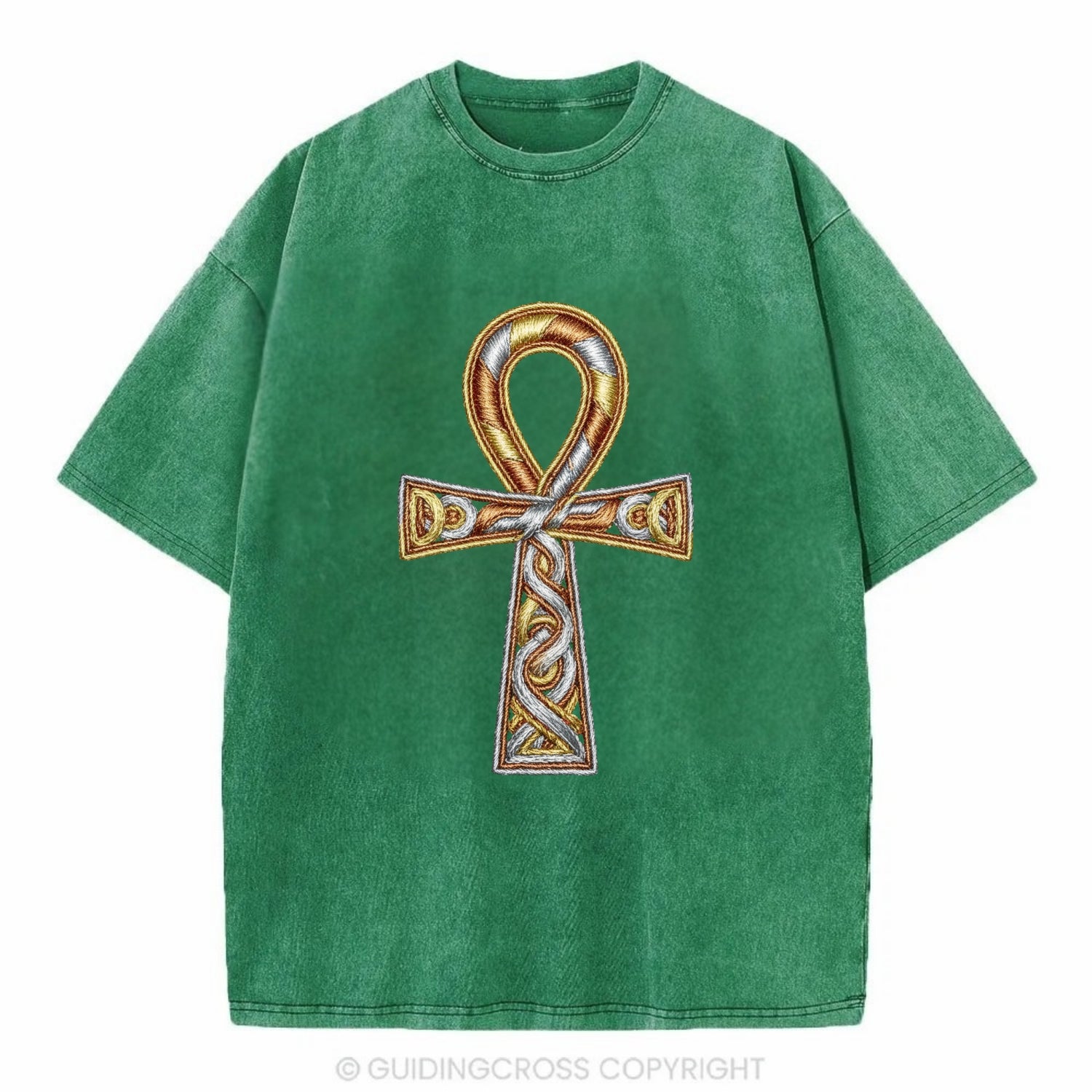 Ankh of Life - Vintage T-shirt - Forest Mist(Green)