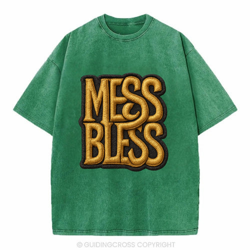 MESS;BLESS UP Gold Metallic Visor - Vintage T-shirt