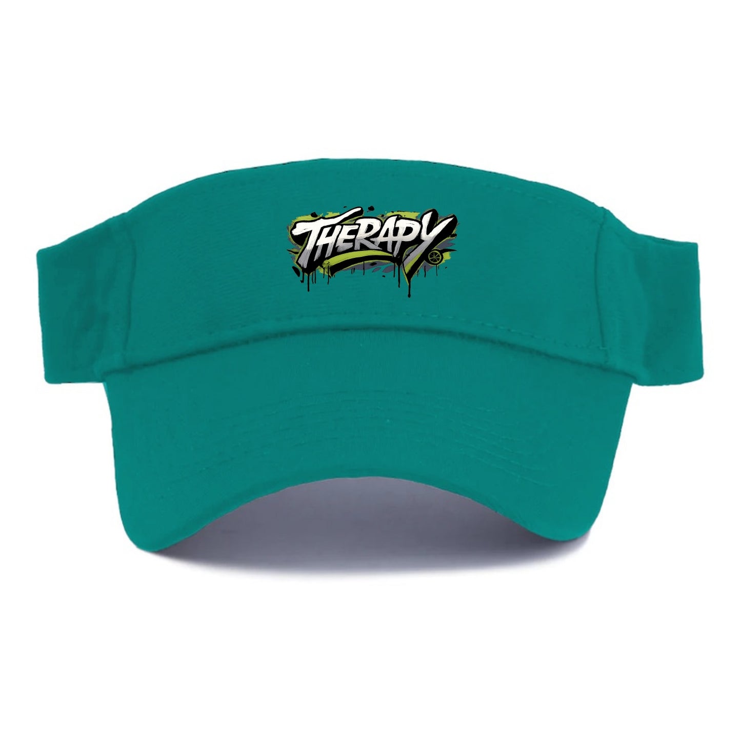 Bold typography design - "THERAPY" - mental health, getting help - Visor - Forest Mist(Green)