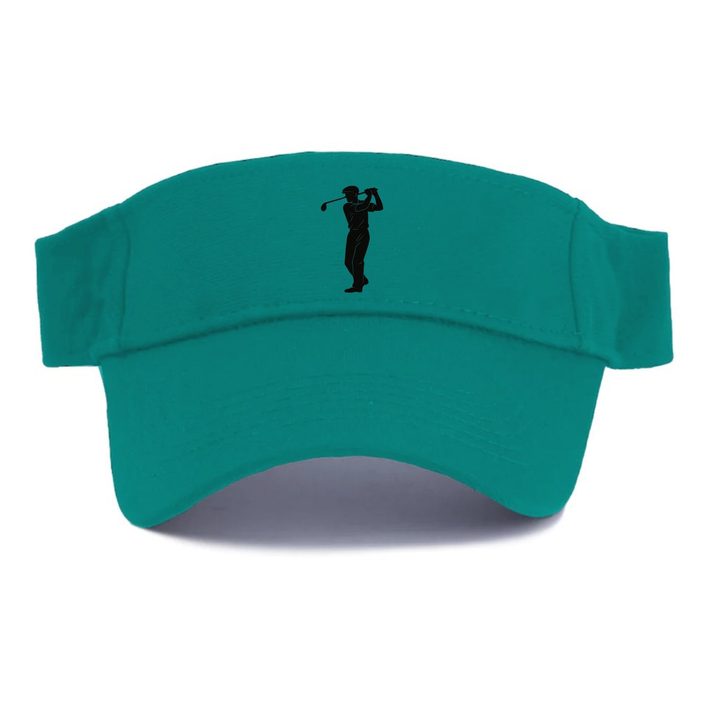Golfer mid-swing with driver - Visor - Forest Mist(Green)