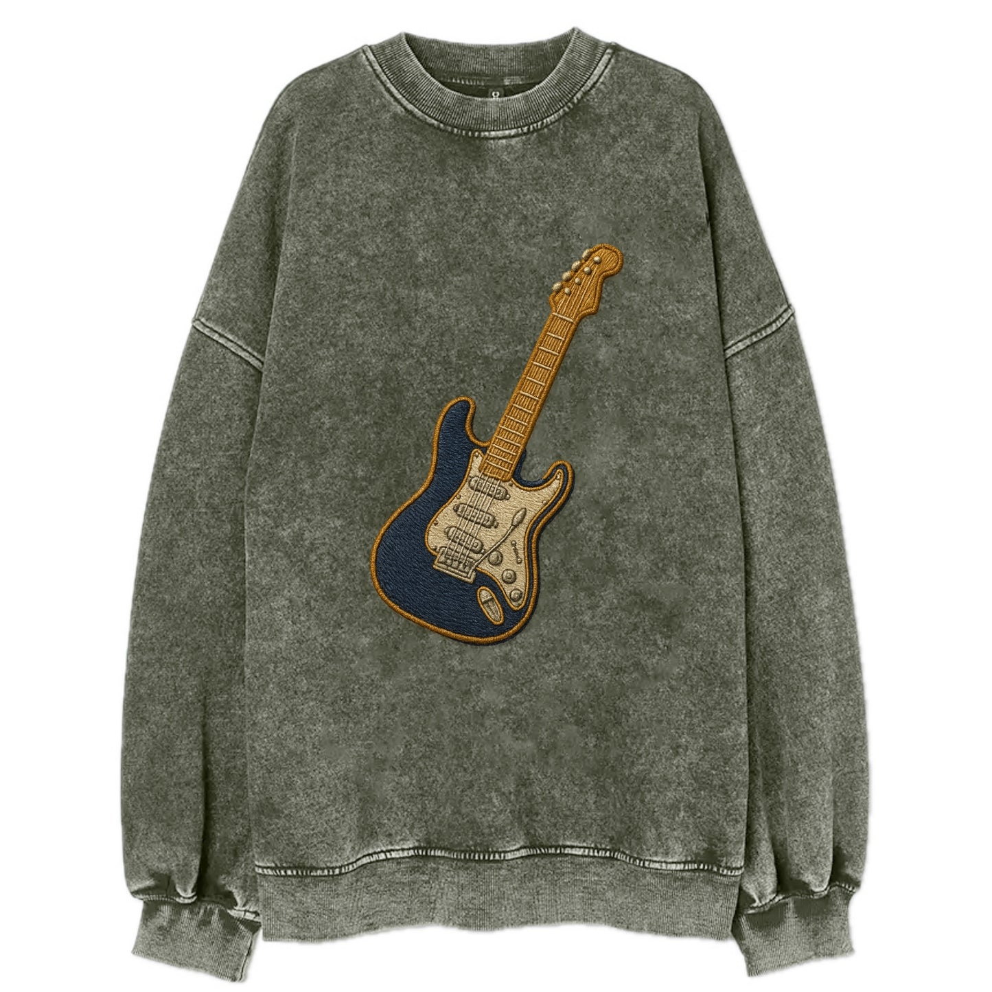 Electric Guitar  - Vintage Sweatshirt - Forest Mist(Green)