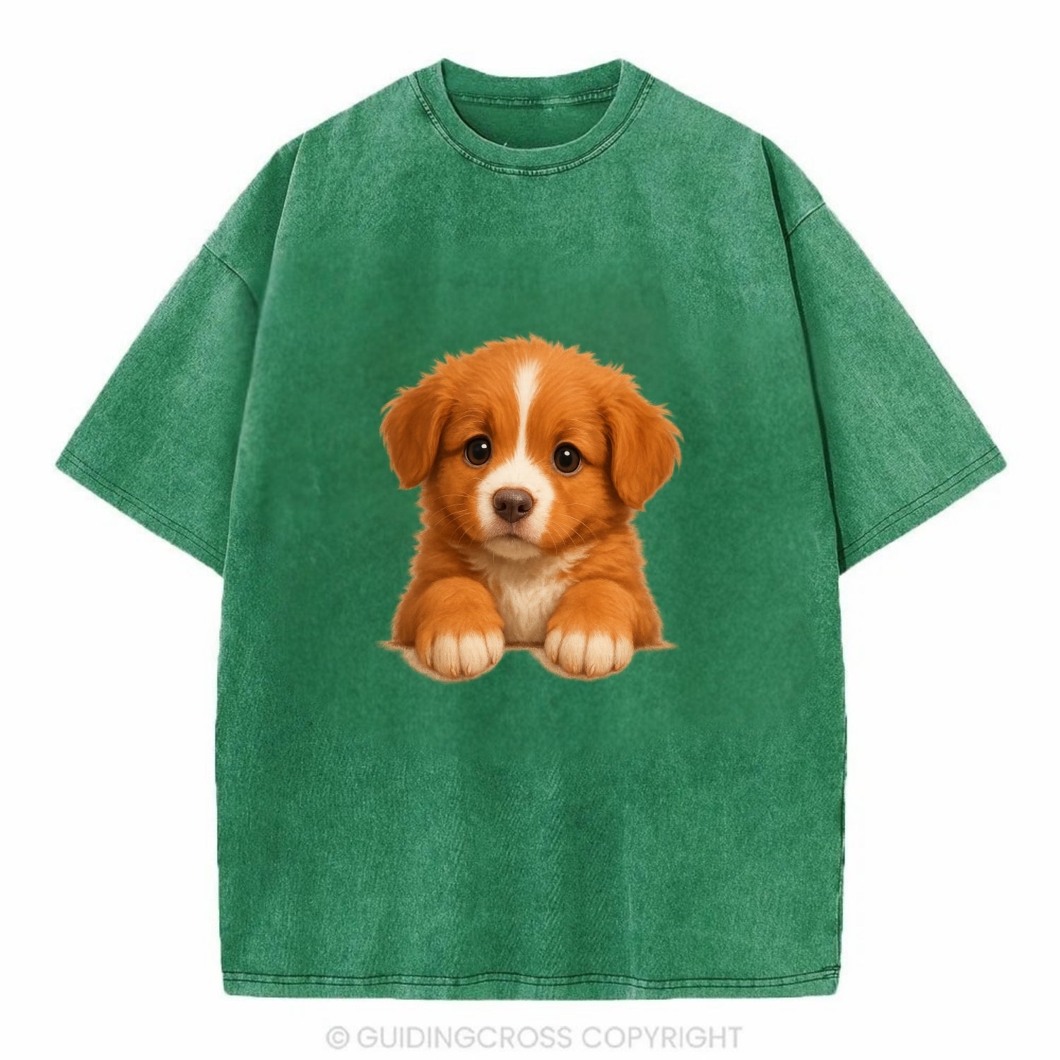 Nova Scotia Duck Tolling Retriever  - Vi - Vintage T-shirt - Forest Mist(Green)