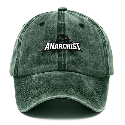 Bold typography design - "ANARCHIST" - no masters, self-governed - Classic Cap - Forest Mist(Green)
