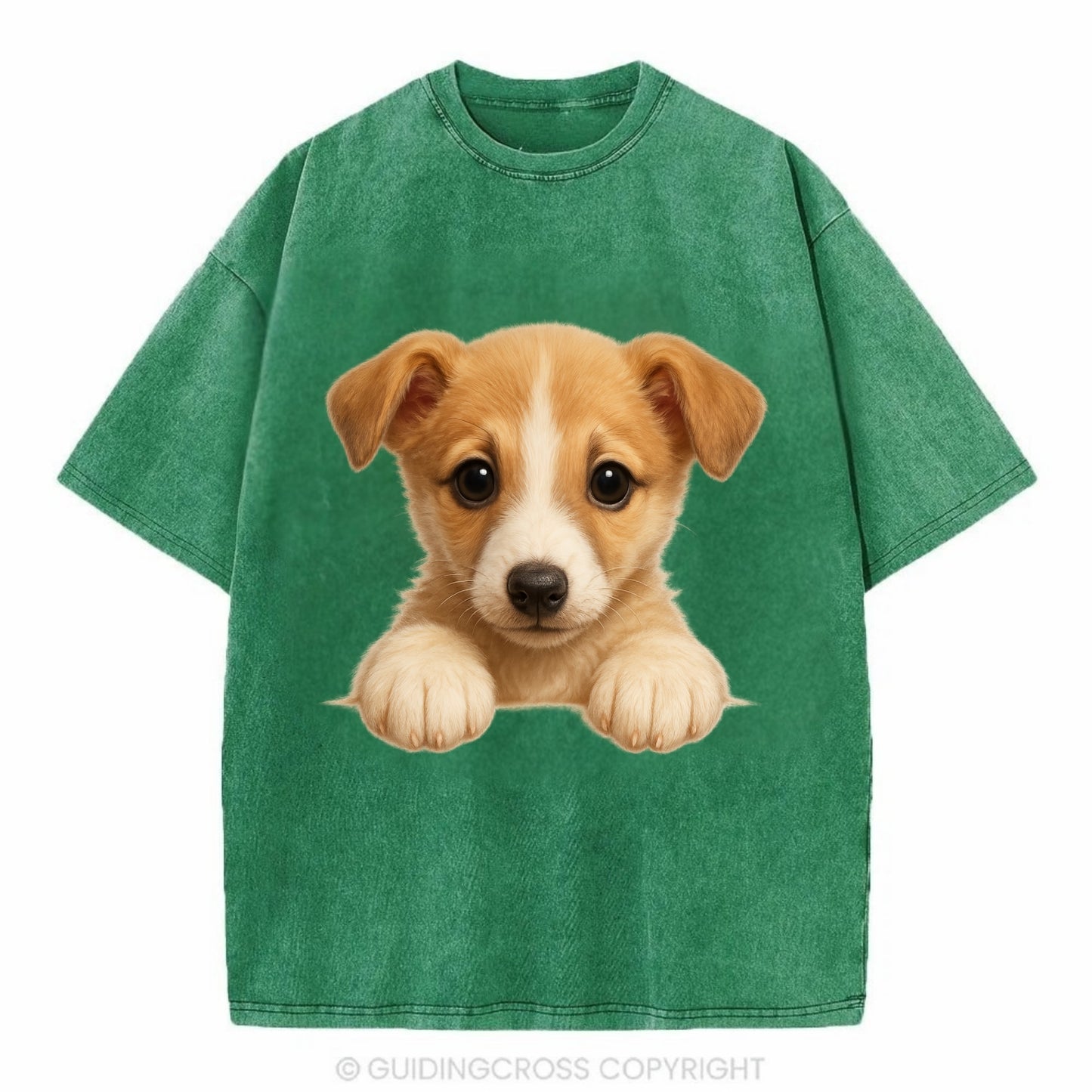 Whippet  - Vintage T-shirt - Forest Mist(Green)