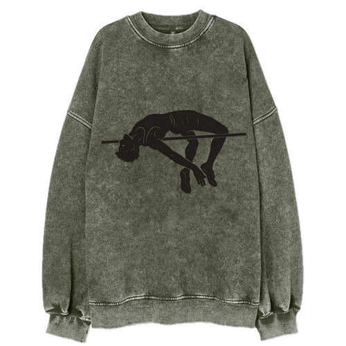 High jumper arching over bar - Vintage Sweatshirt