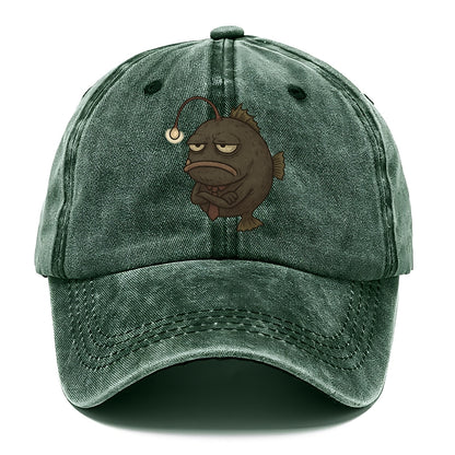 THE ANGLERFISH LURES DISAPPOINTMENT | Dark gray anglerfish with dim light - Classic Cap - Forest Mist(Green)