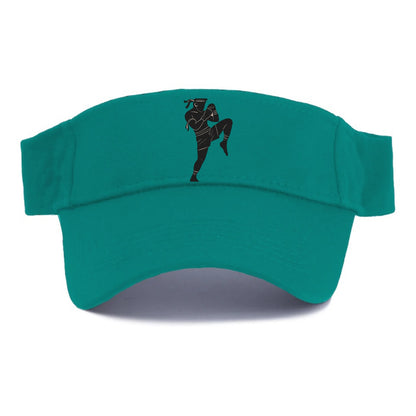 Muay Thai fighter with knee strike - Visor - Forest Mist(Green)