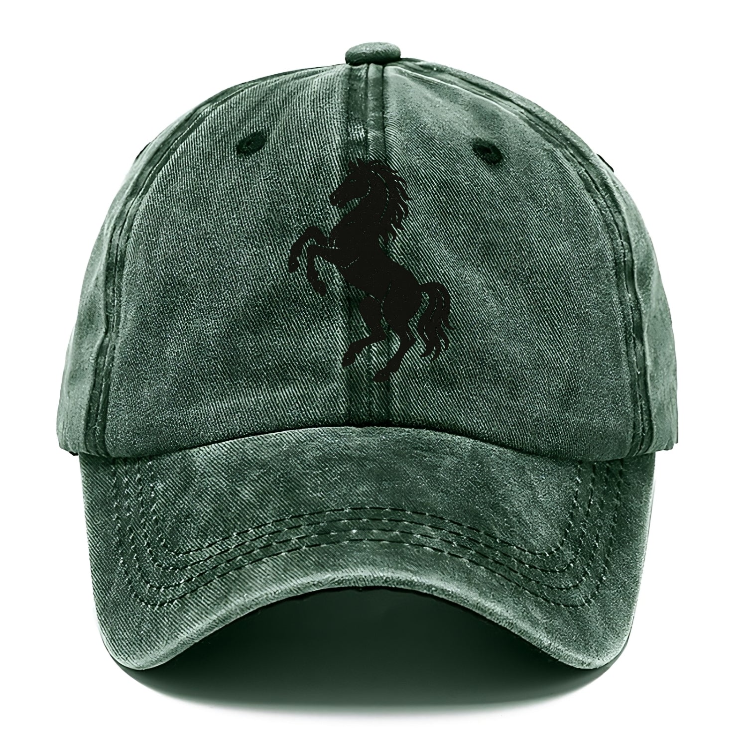 Stallion rearing on hind legs - Classic Cap - Forest Mist(Green)