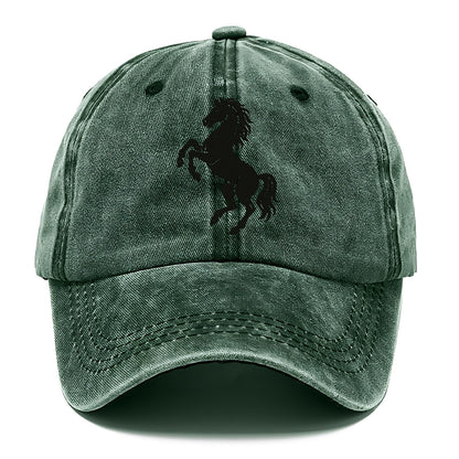 Stallion rearing on hind legs - Classic Cap - Forest Mist(Green)