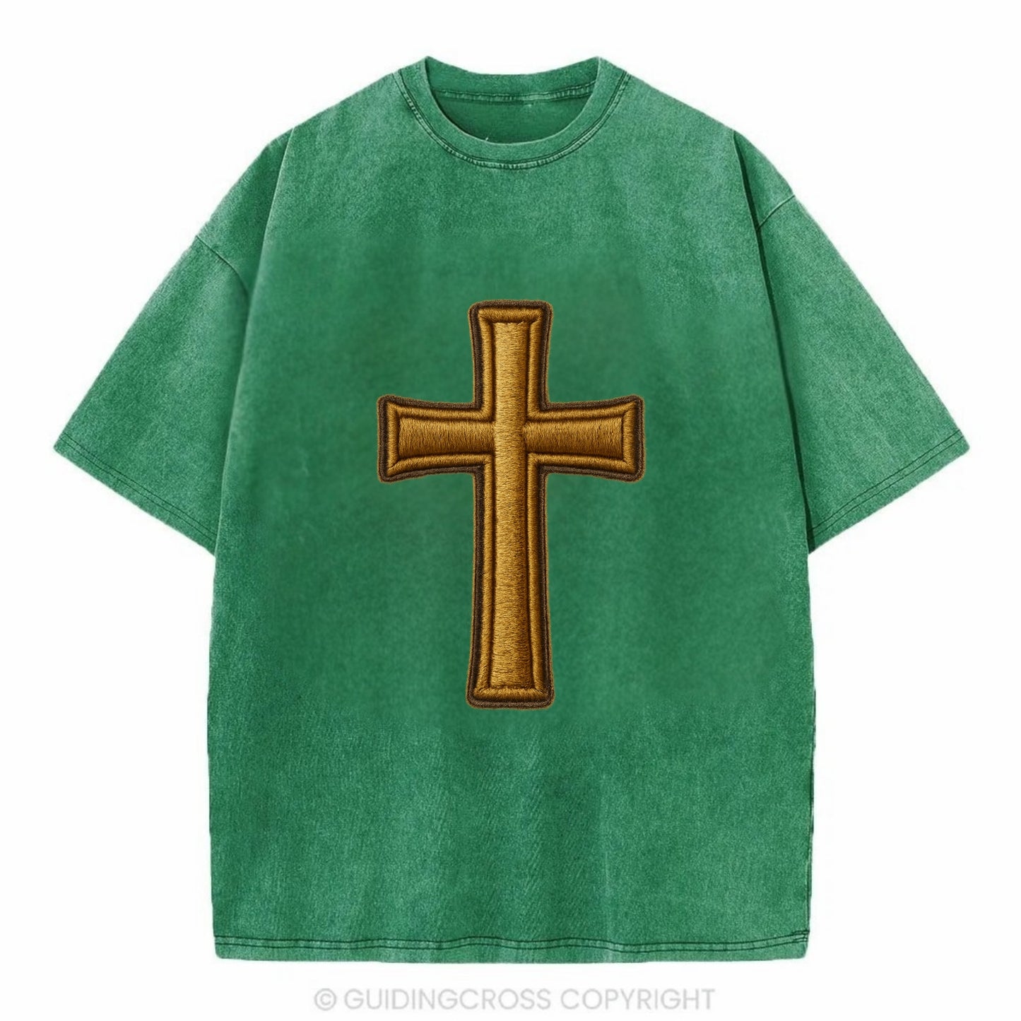 Latin Cross - Vintage T-shirt - Forest Mist(Green)