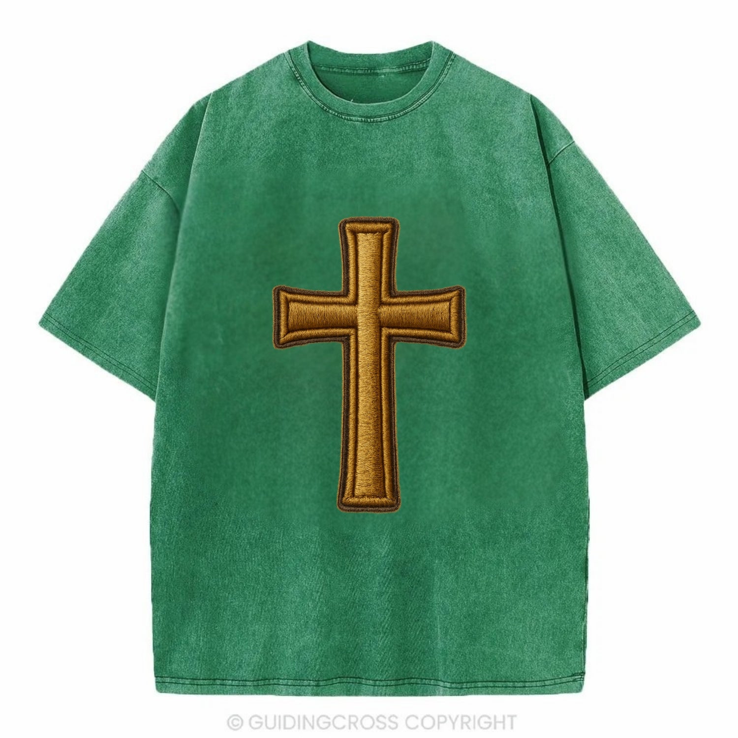 Latin Cross - Vintage T-shirt - Forest Mist(Green)
