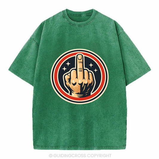Defiant Spirit Emblem - Vintage T-shirt - Forest Mist(Green)