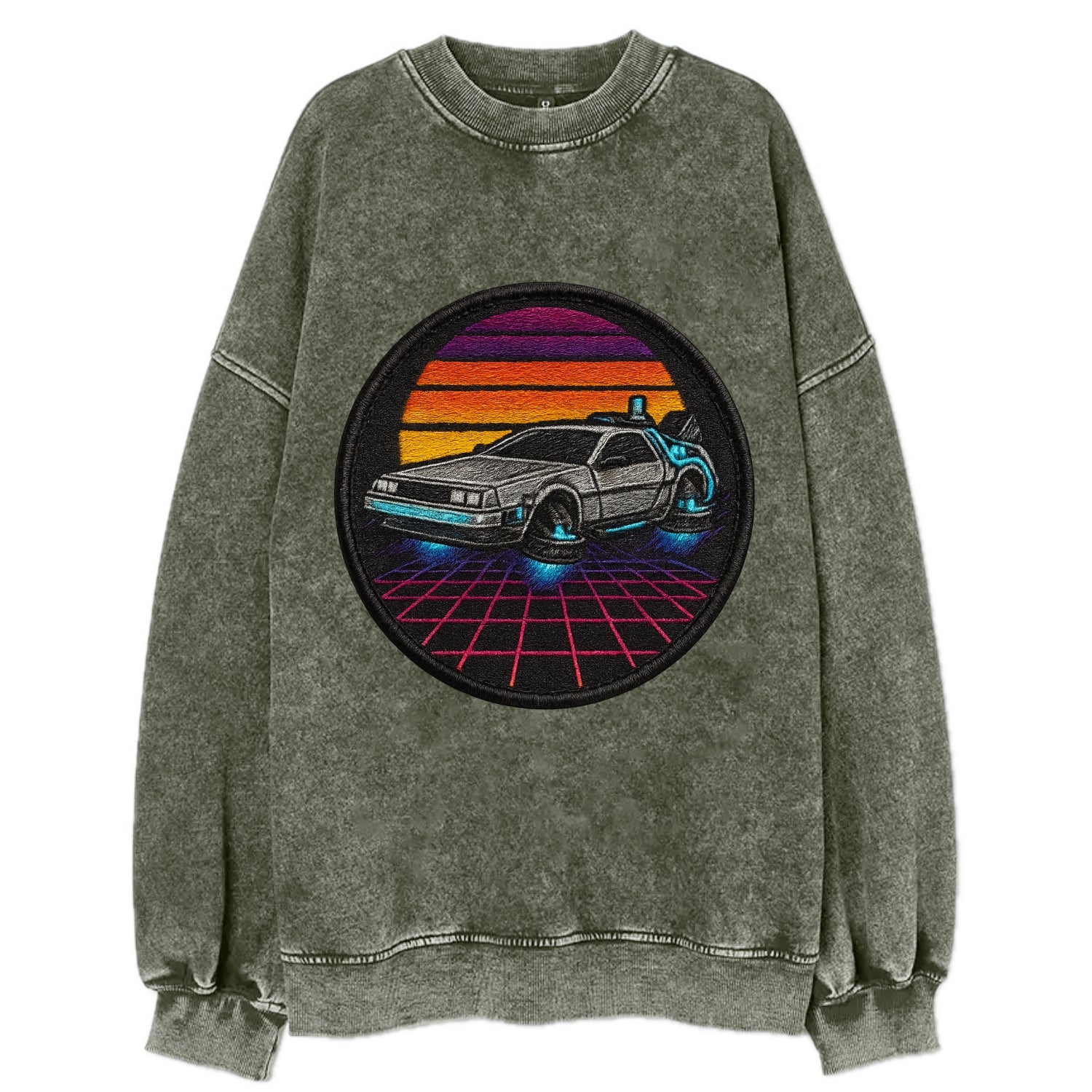 Retro Future - Vintage Sweatshirt - Forest Mist(Green)
