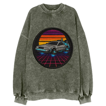 Retro Future - Vintage Sweatshirt - Forest Mist(Green)