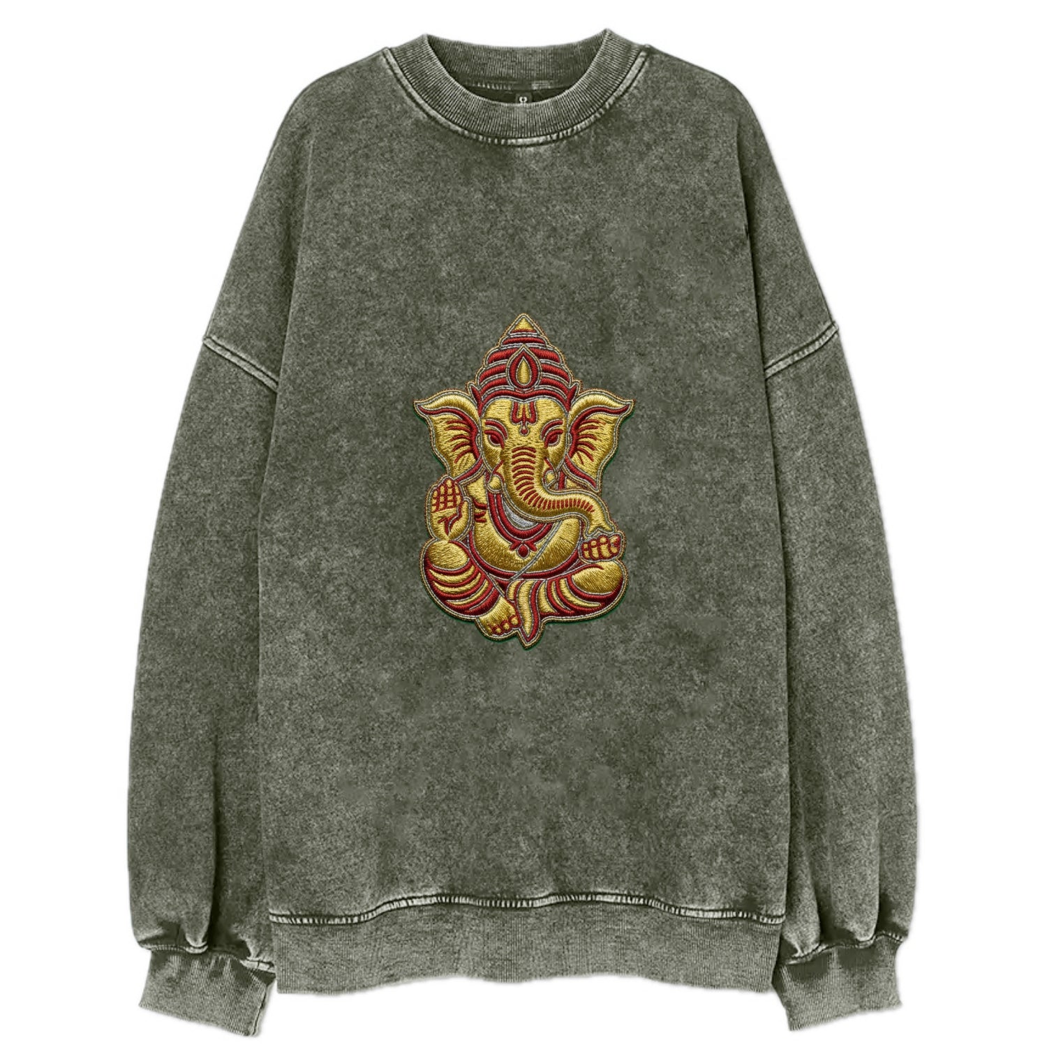 Ganesh - Vintage Sweatshirt - Forest Mist(Green)