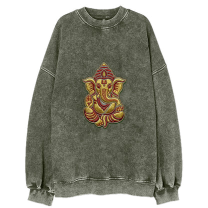 Ganesh - Vintage Sweatshirt - Forest Mist(Green)