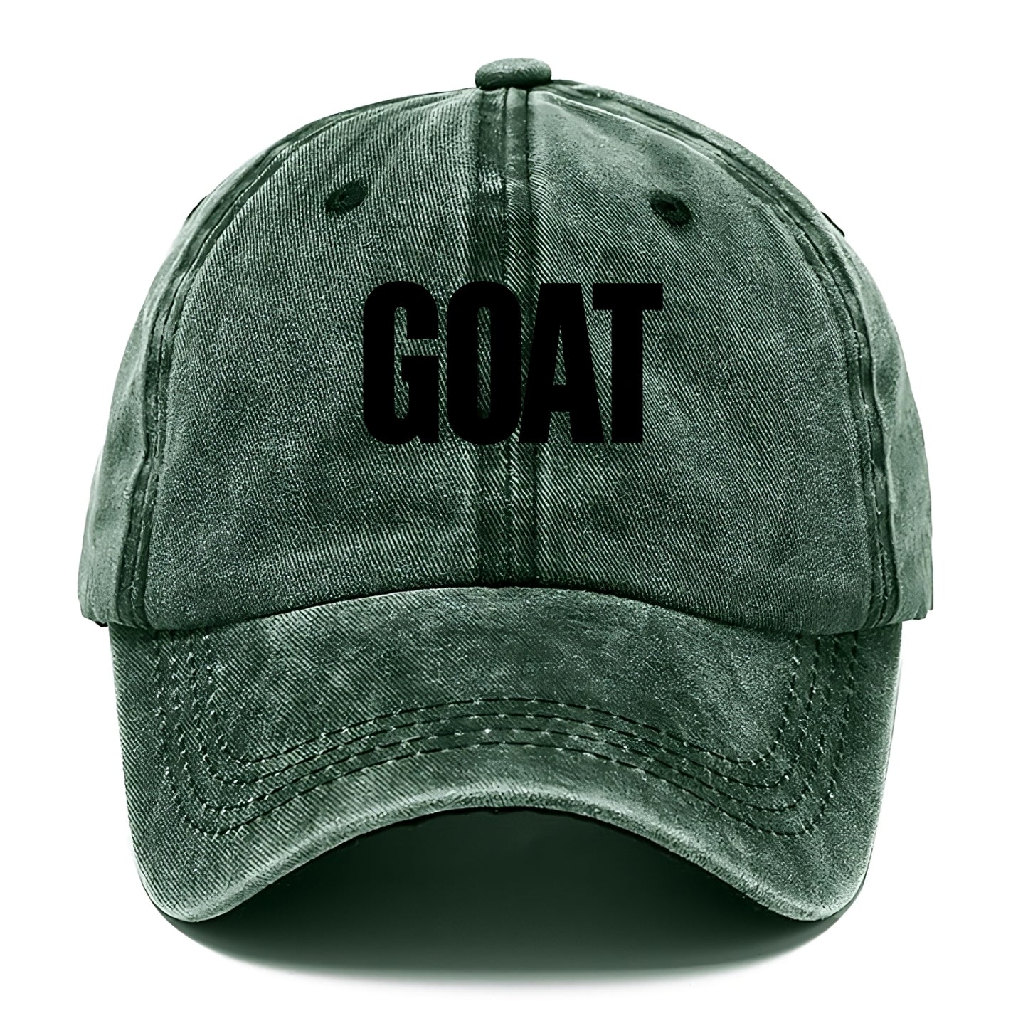 Bold typography design - "GOAT" - greatest of all time - Classic Cap - Forest Mist(Green)