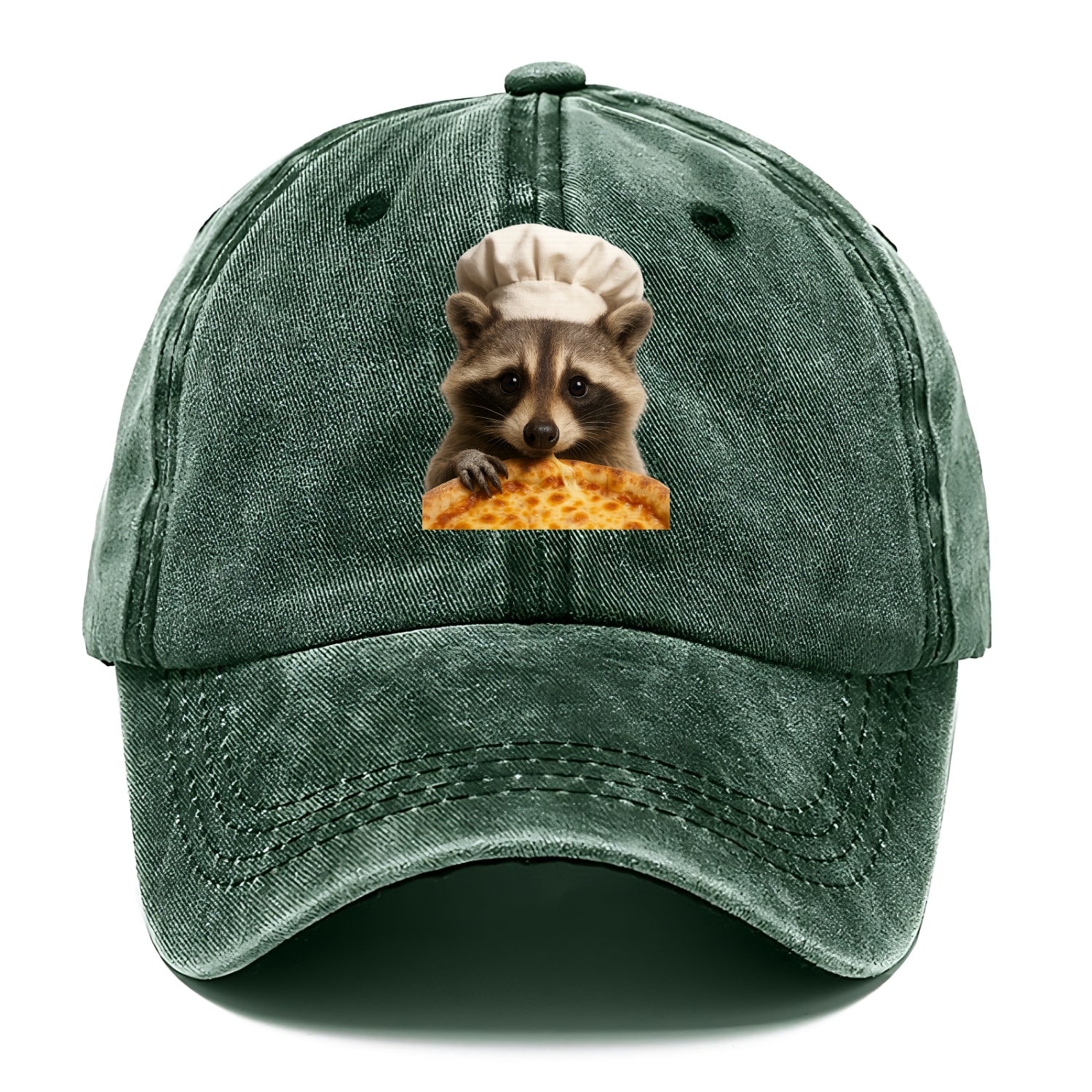 Pizza Dad Raccoon  - Classic Cap - Forest Mist(Green)