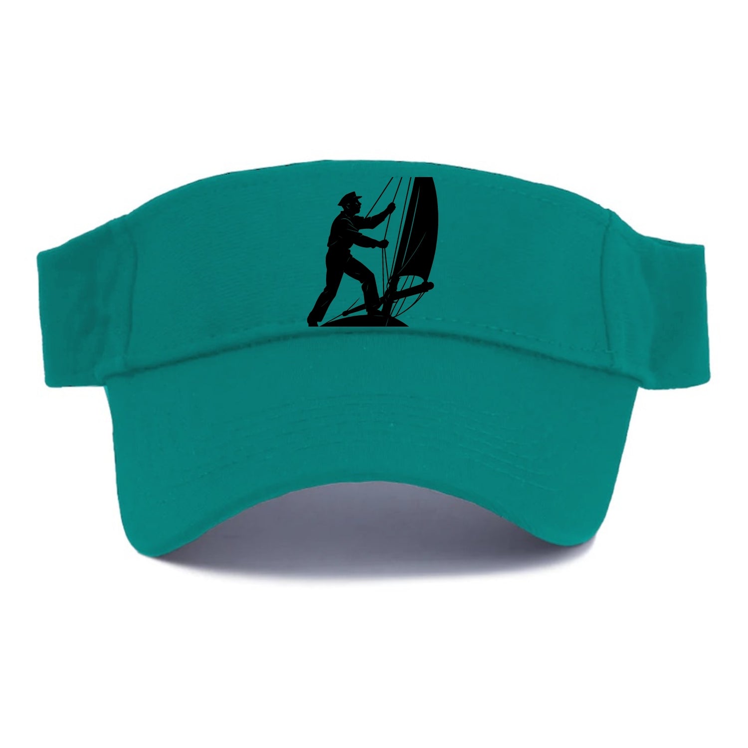 Sailor adjusting the boom on a sailboat - Visor - Forest Mist(Green)