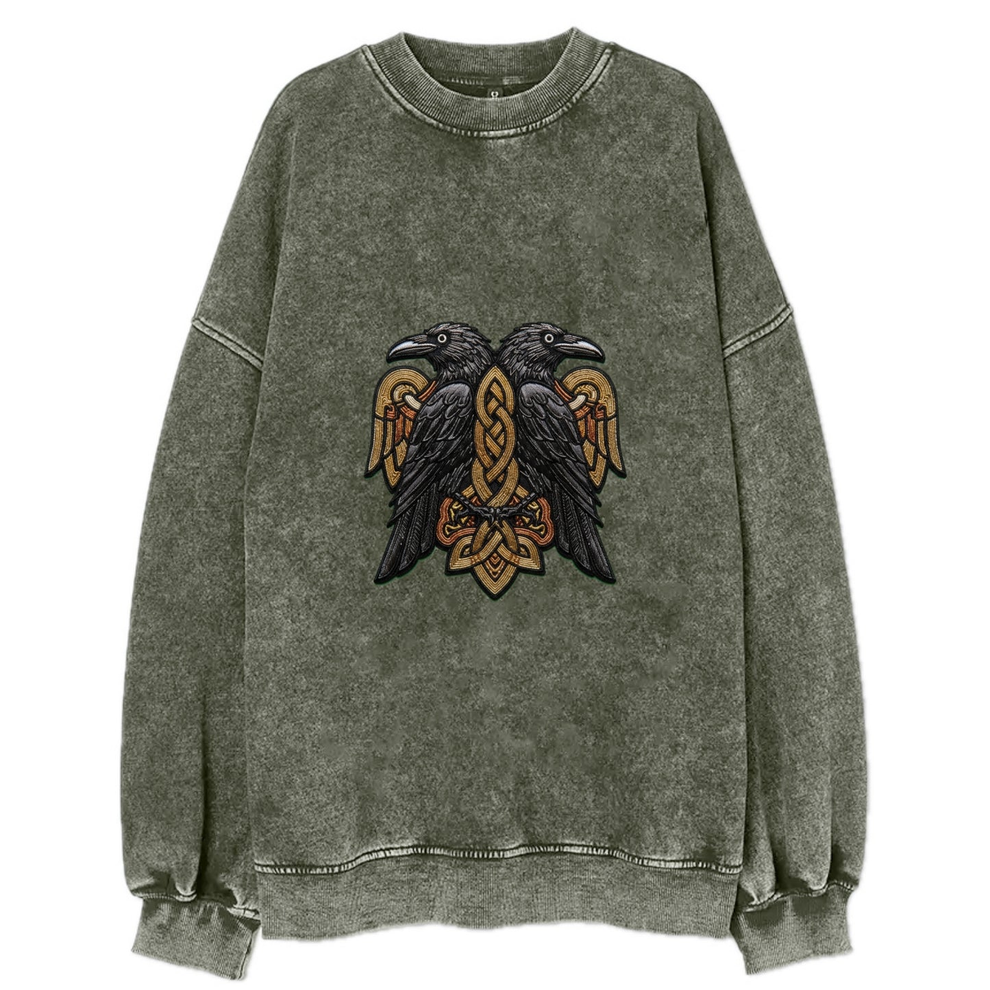 Odin's Ravens - Vintage Sweatshirt - Forest Mist(Green)