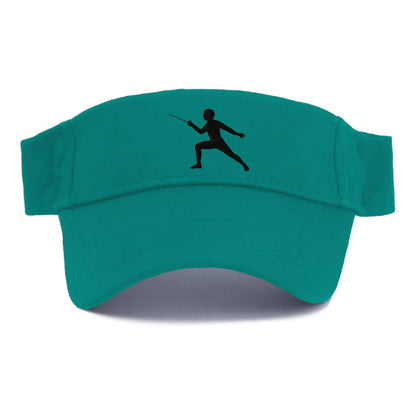 Fencer in lunge position - Visor - Forest Mist(Green)