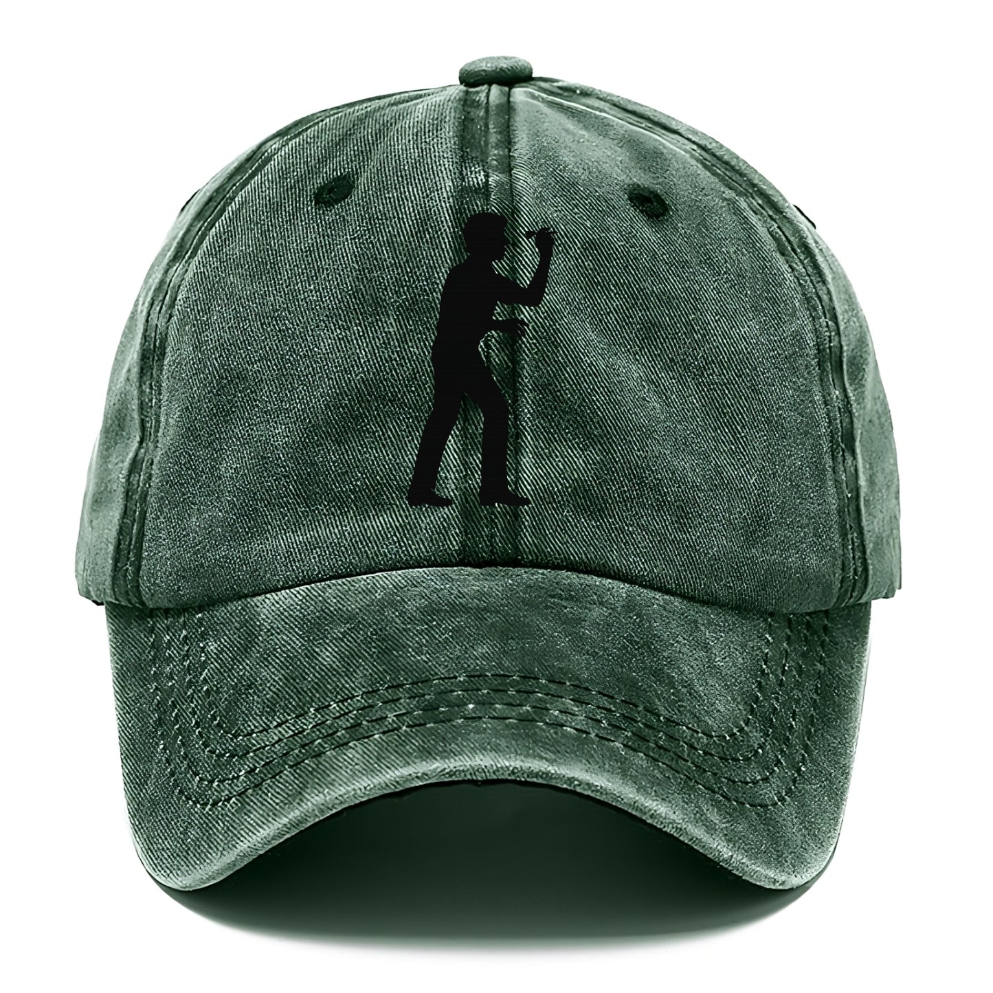 Darts player in throwing stance - Classic Cap - Forest Mist(Green)