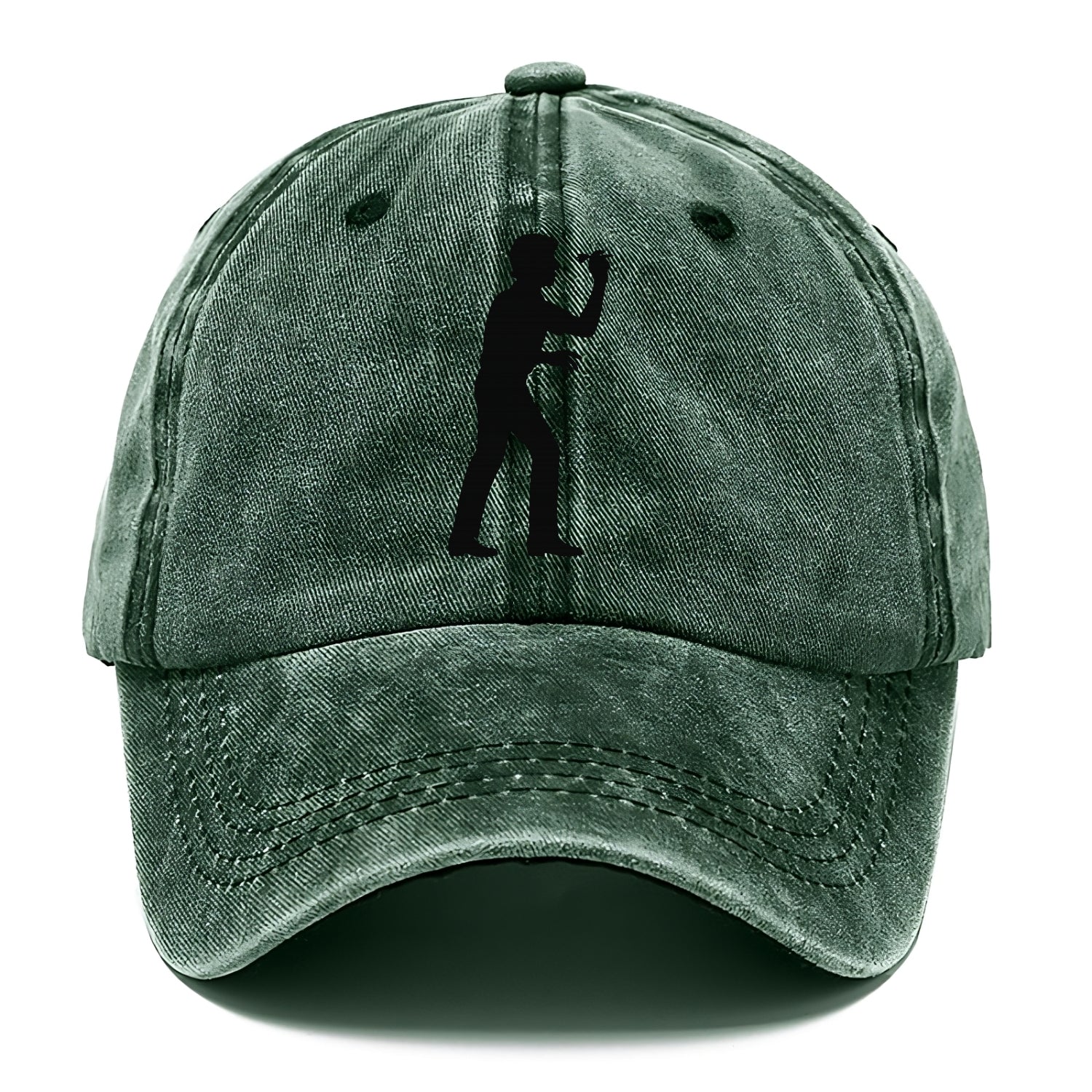 Darts player in throwing stance - Classic Cap - Forest Mist(Green)