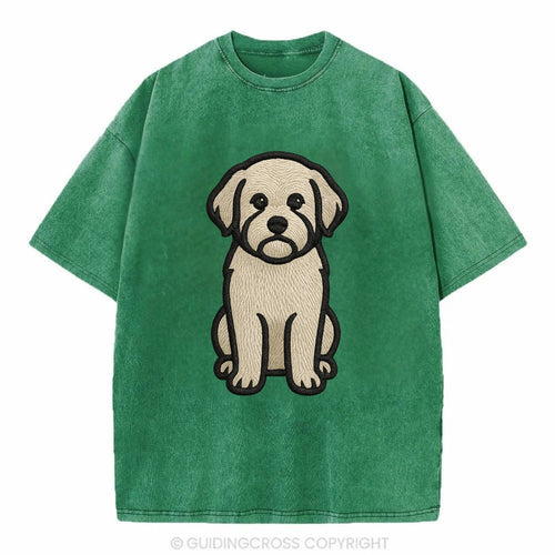 Havanese - Cream colored sitting pose - Vintage T-shirt