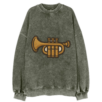 Trumpet  - Vintage Sweatshirt - Forest Mist(Green)
