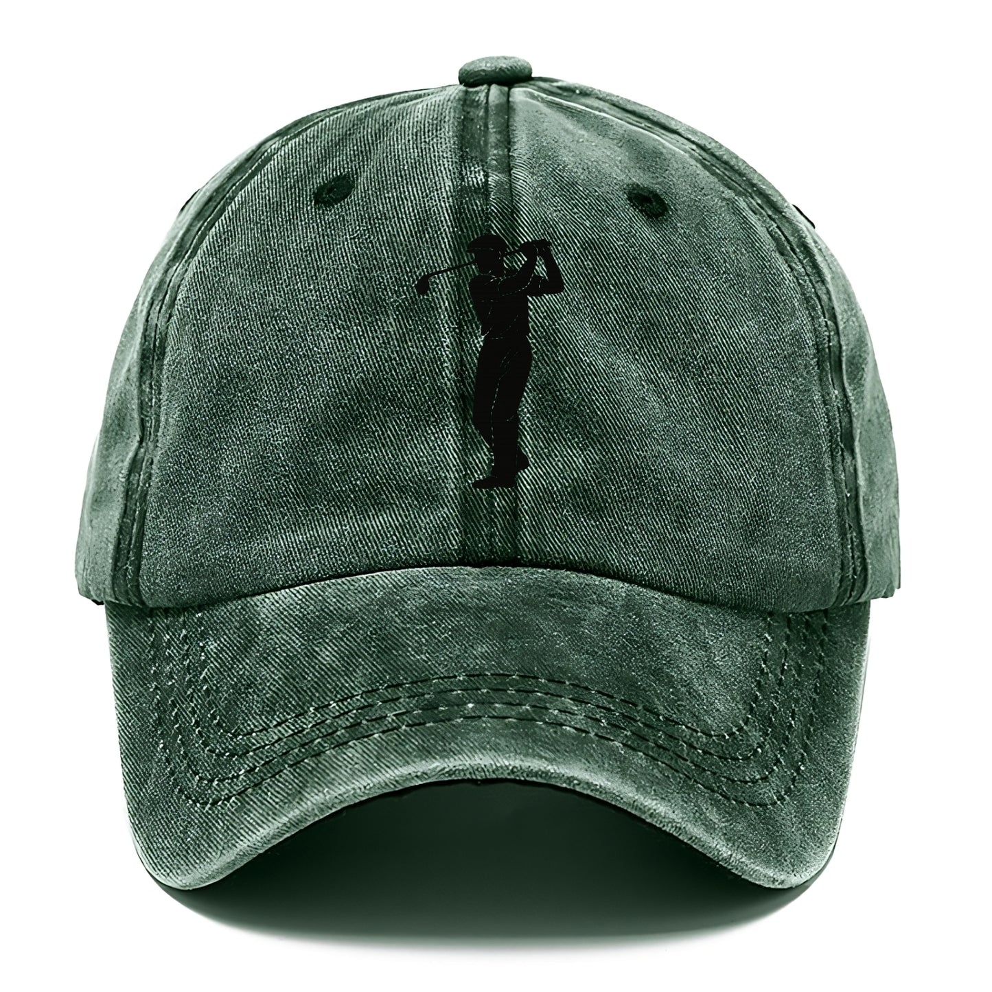 Golfer mid-swing with driver - Classic Cap - Forest Mist(Green)