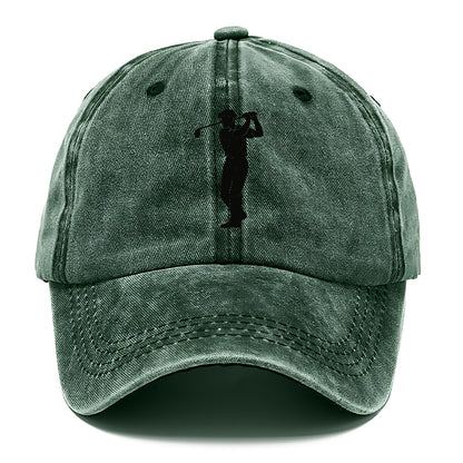 Golfer mid-swing with driver - Classic Cap - Forest Mist(Green)