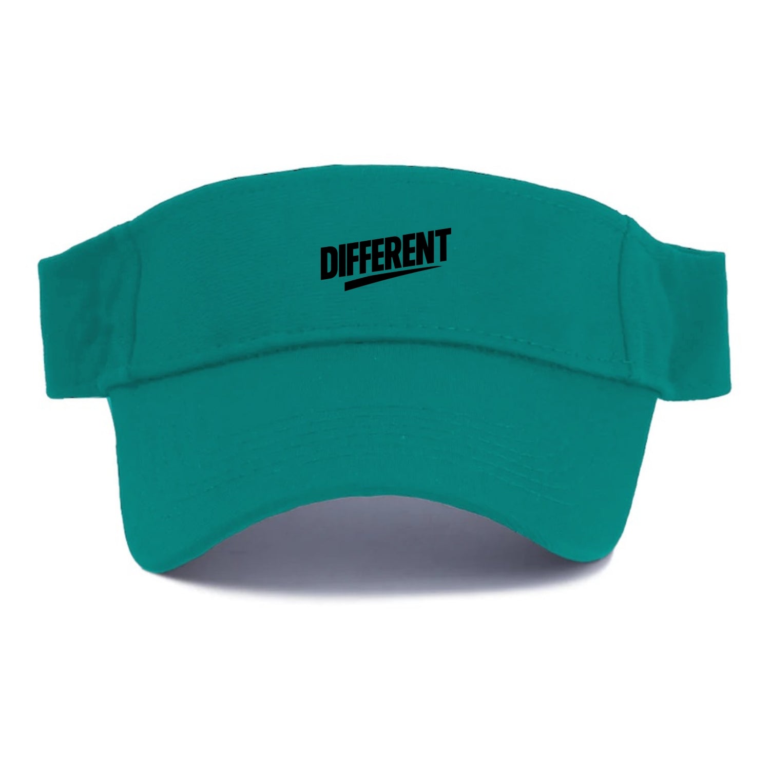 Bold typography design - "DIFFERENT" - standing out, not following crowd - Visor - Forest Mist(Green)