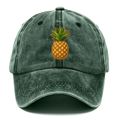 PINEAPPLE CROWN - tropical fruit in yellow and green , hospitality - Classic Cap - Forest Mist(Green)