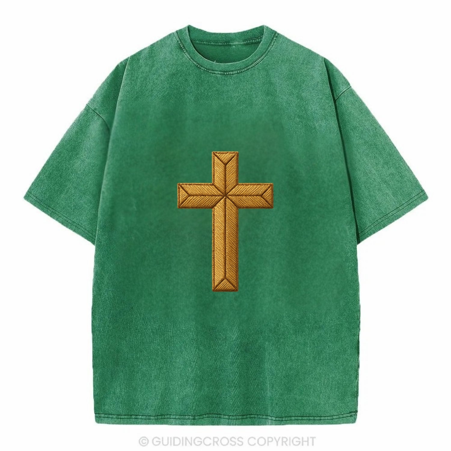Rock Cross  - Vintage T-shirt - Forest Mist(Green)