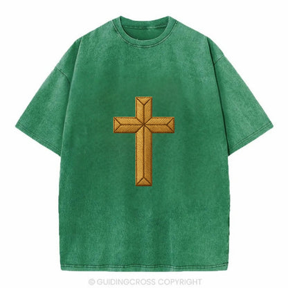 Rock Cross  - Vintage T-shirt - Forest Mist(Green)