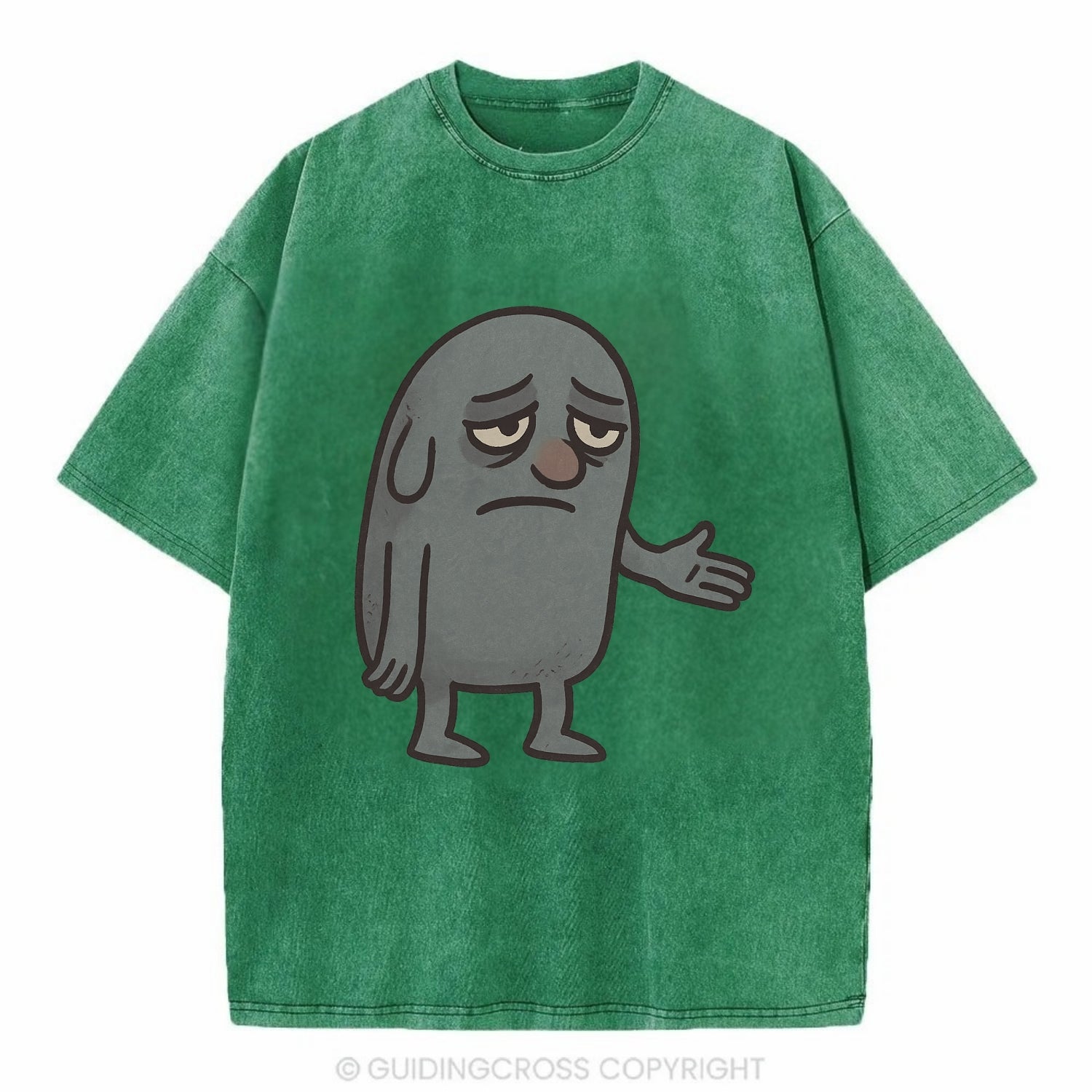 FOLLOWERS ARE GHOSTS | Transparent crowd following nobody - Vintage T-shirt - Forest Mist(Green)