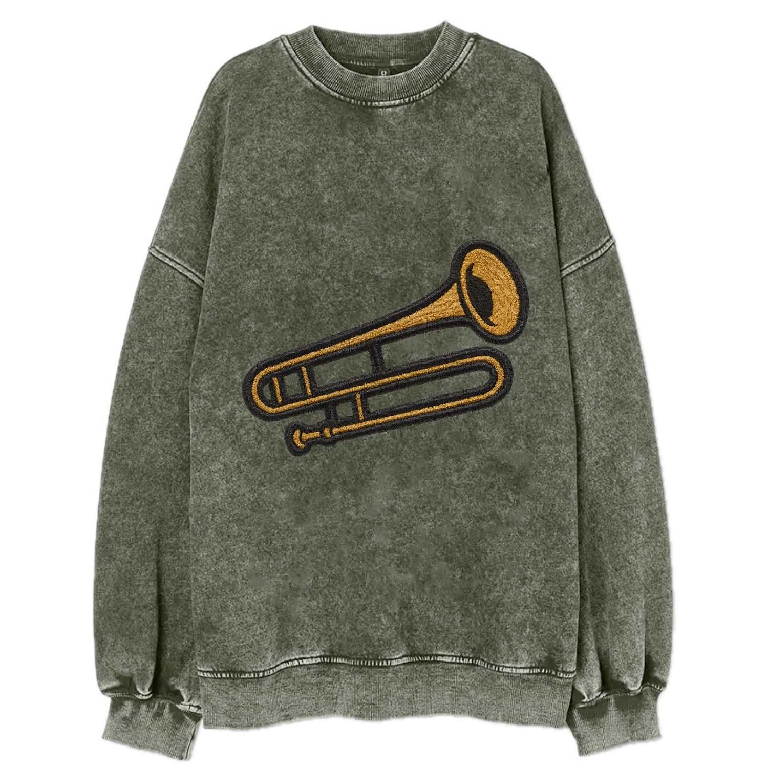 Trombone  - Vintage Sweatshirt - Forest Mist(Green)