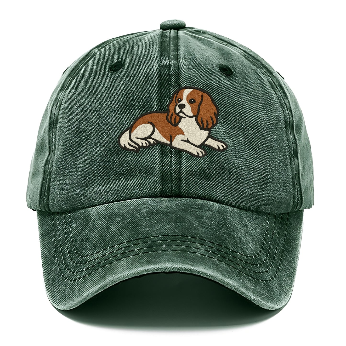 Cavalier King Charles Spaniel - Blenheim Classic Cap - Forest Mist(Green)