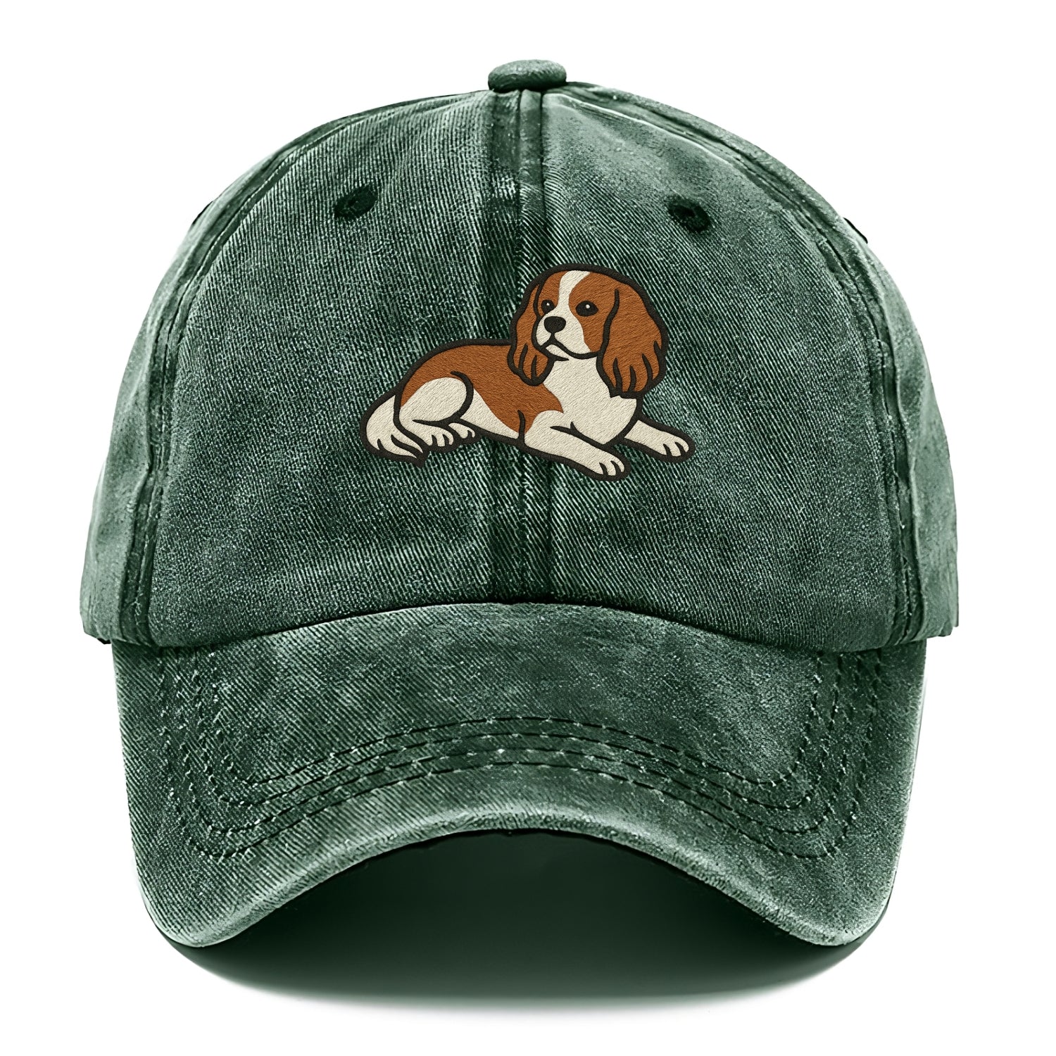Cavalier King Charles Spaniel - Blenheim Classic Cap - Forest Mist(Green)