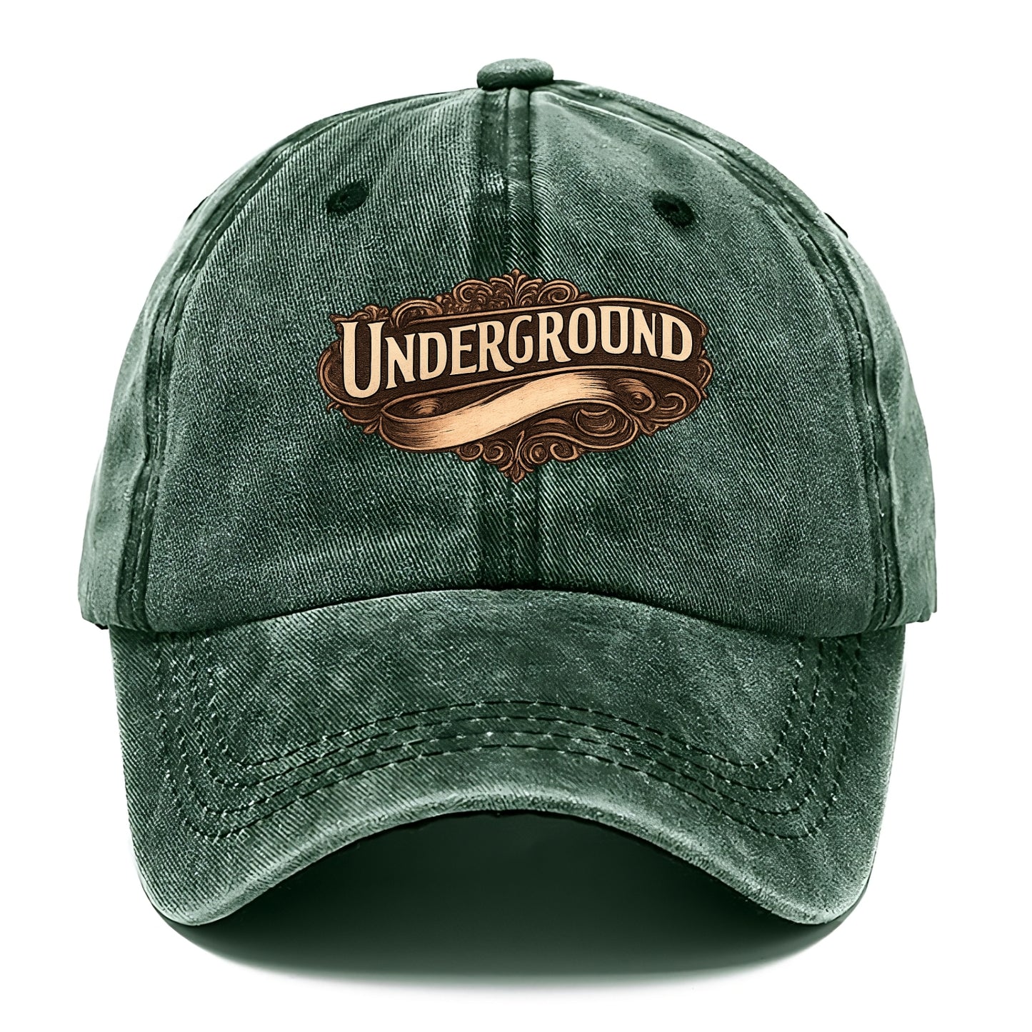 Bold typography design - "UNDERGROUND" - hidden scene, alternative - Classic Cap - Forest Mist(Green)