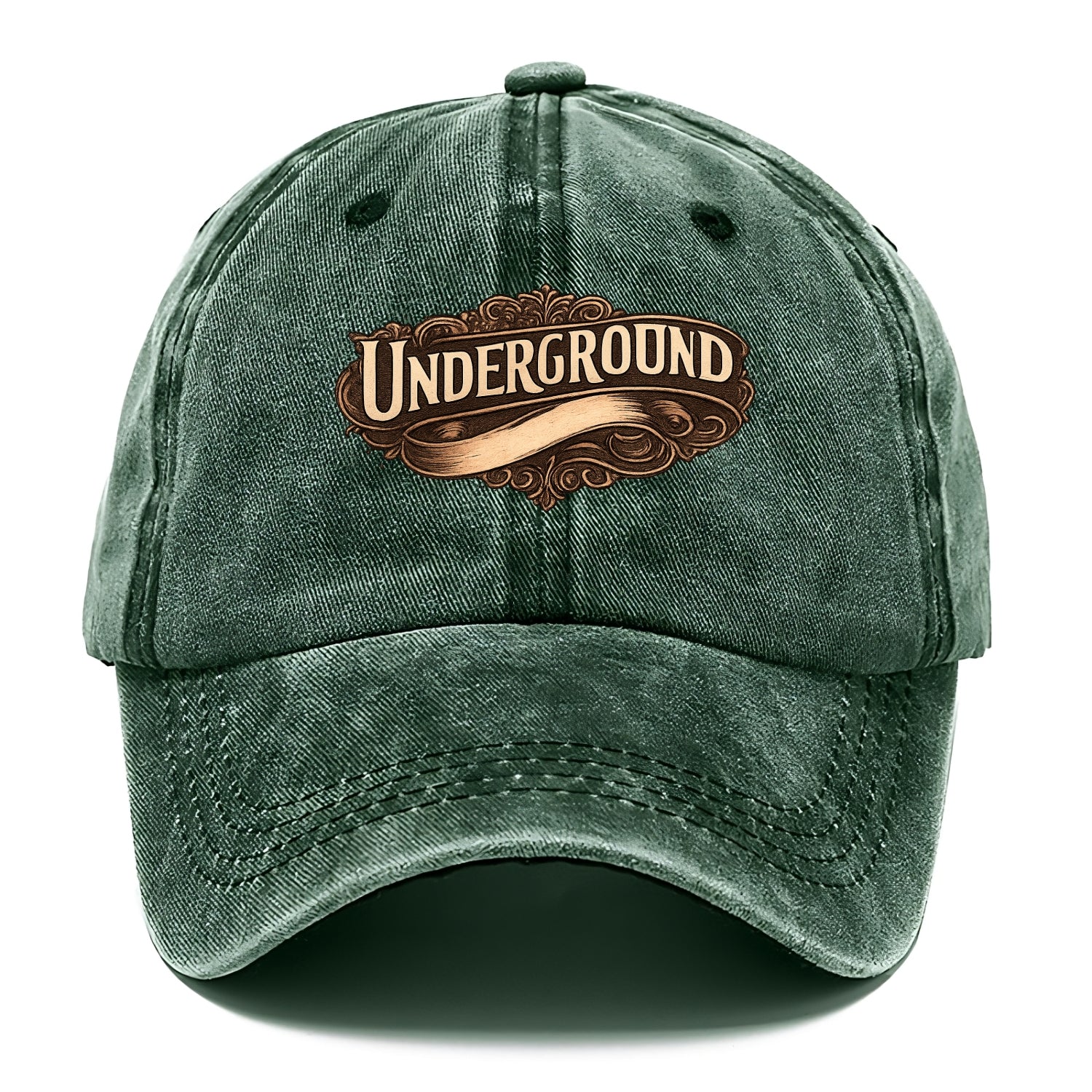 Bold typography design - "UNDERGROUND" - hidden scene, alternative - Classic Cap - Forest Mist(Green)