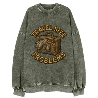 Travel Size Problems  - Vintage Sweatshirt - Forest Mist(Green)