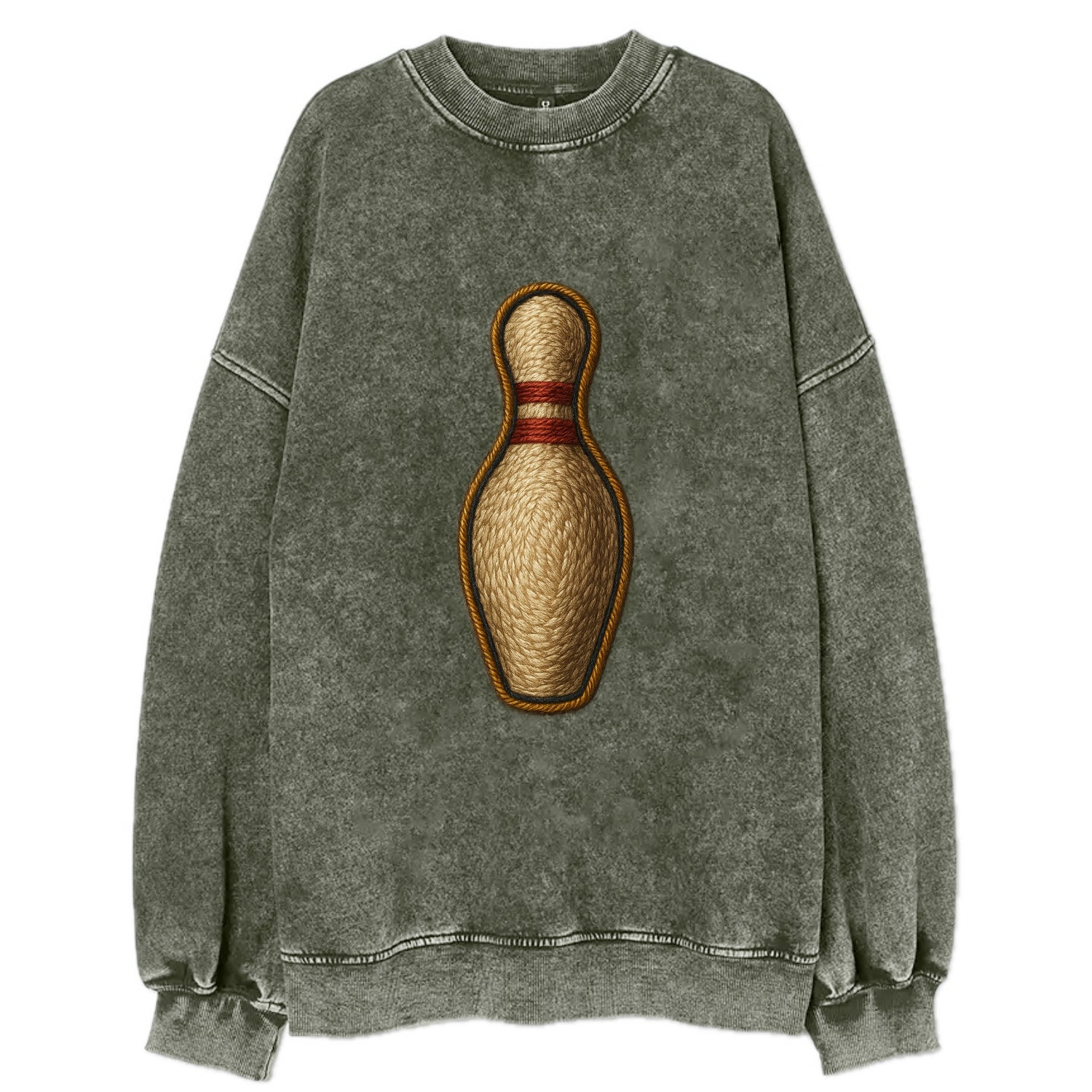Bowling Pin  - Vintage Sweatshirt - Forest Mist(Green)