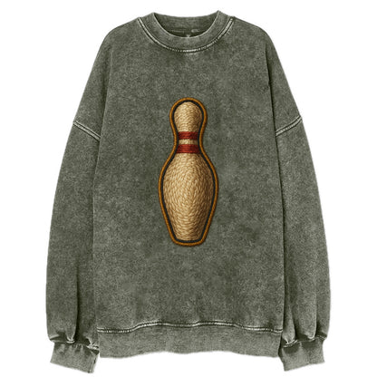 Bowling Pin  - Vintage Sweatshirt - Forest Mist(Green)