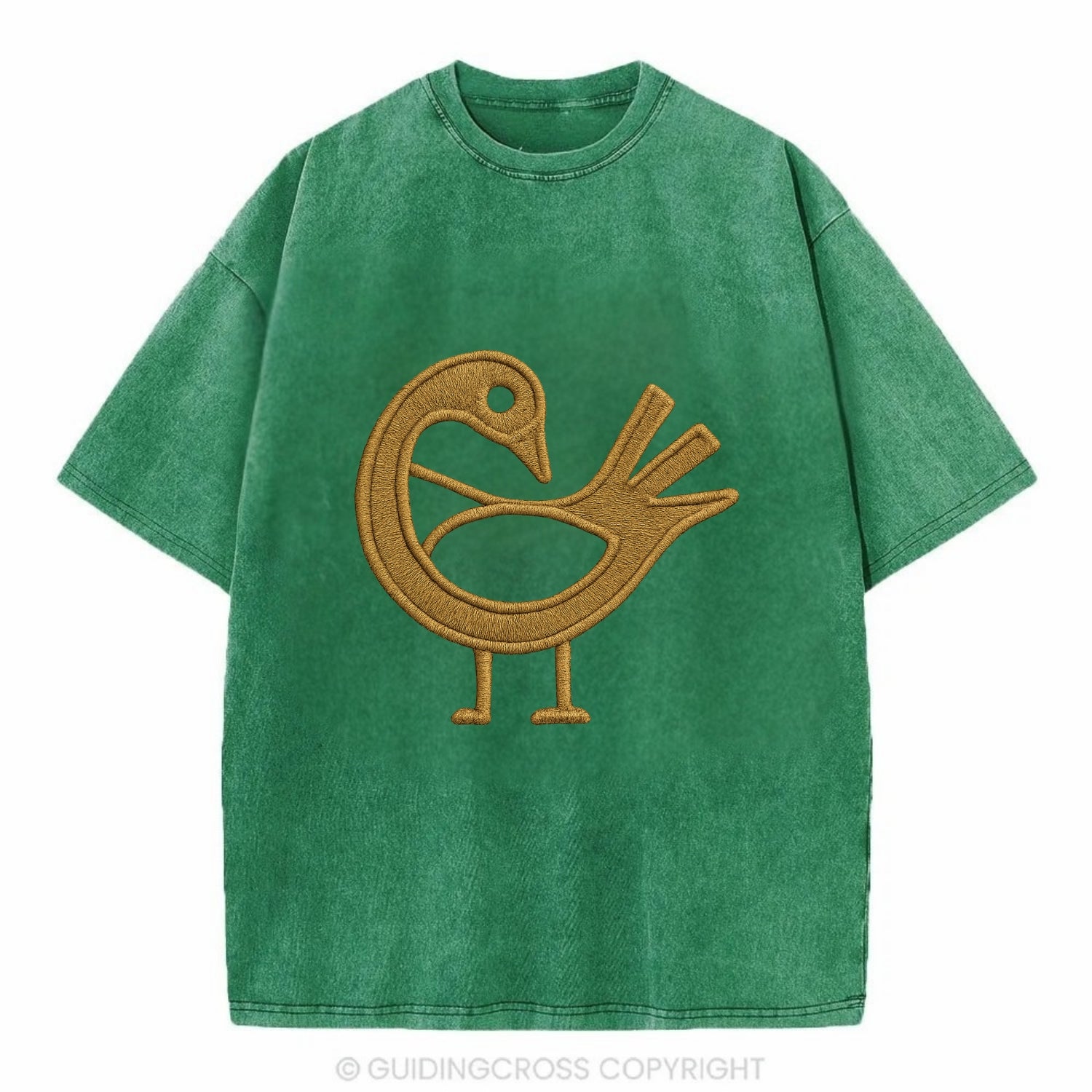 Adinkra Sankofa  - Vintage T-shirt - Forest Mist(Green)