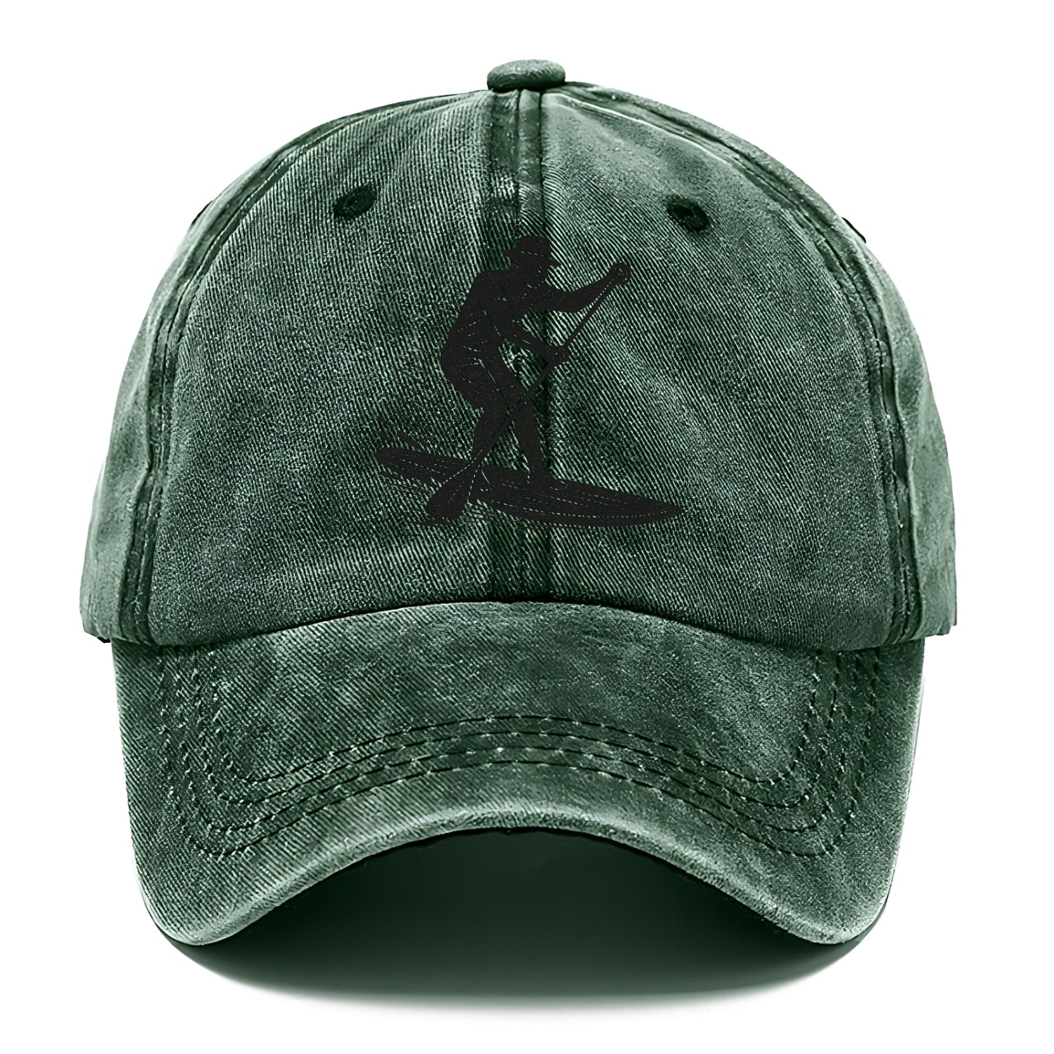 Stand-up paddleboarder on calm water - Classic Cap - Forest Mist(Green)