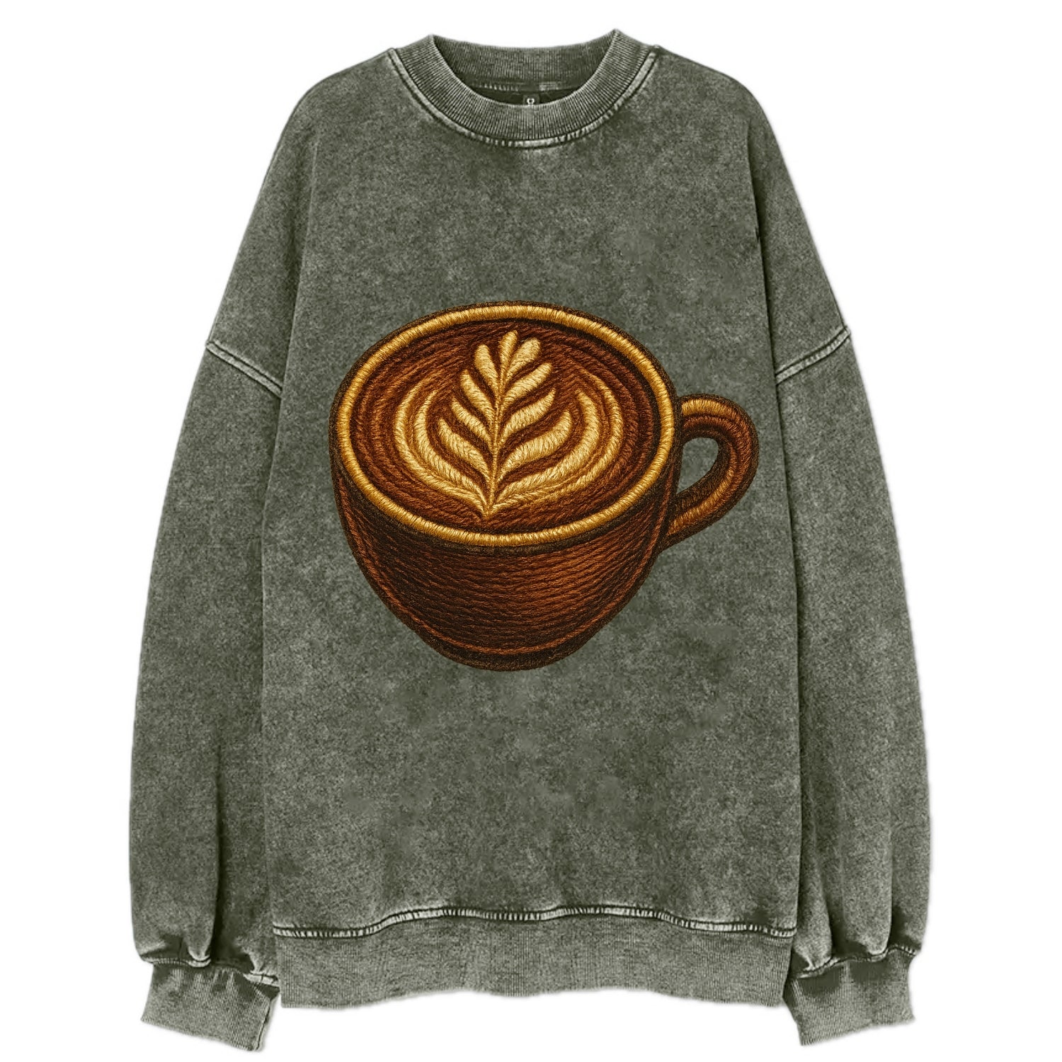 Latte Art  - Vintage Sweatshirt - Forest Mist(Green)