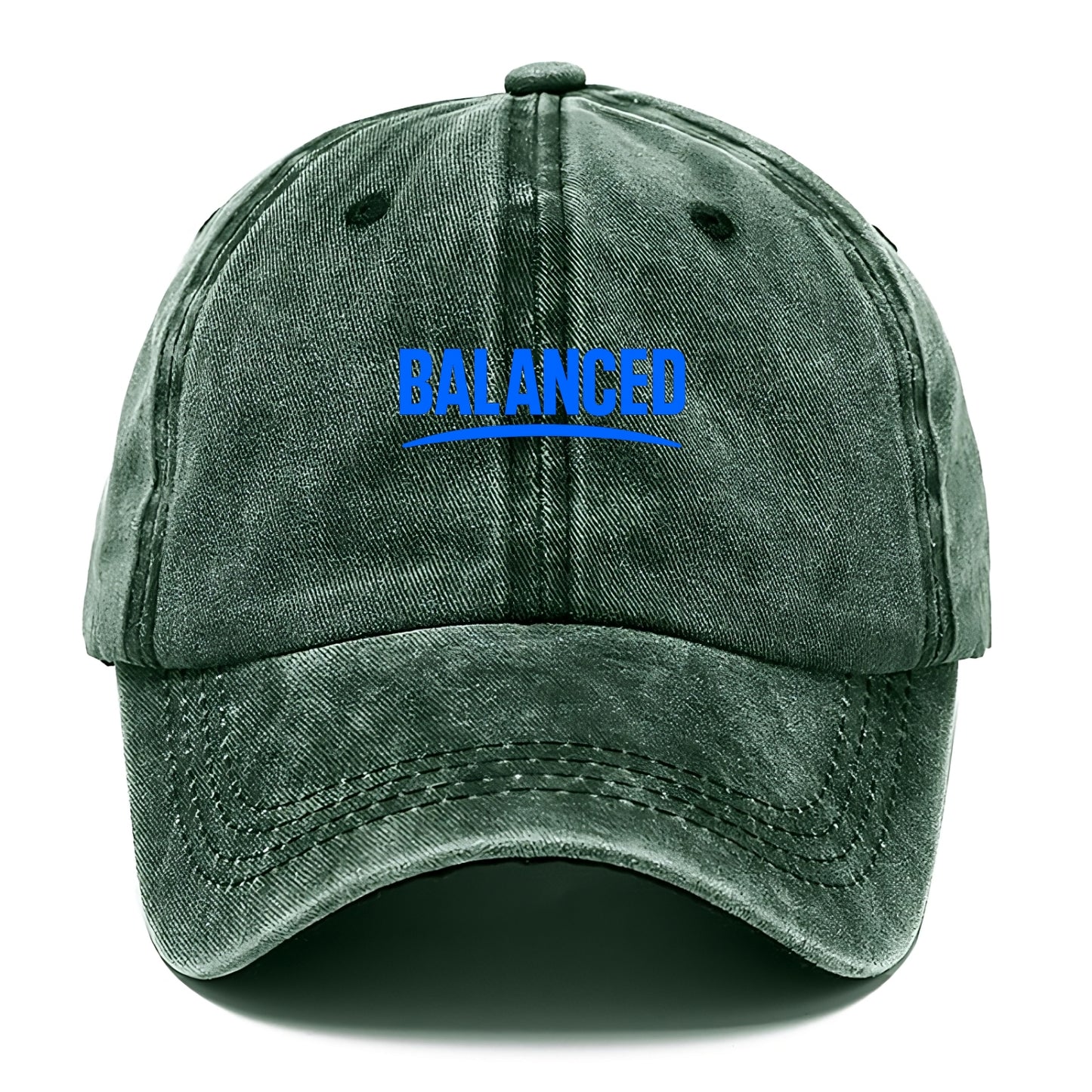 Bold typography design - "BALANCED" - harmony, equilibrium, centered life - Classic Cap - Forest Mist(Green)