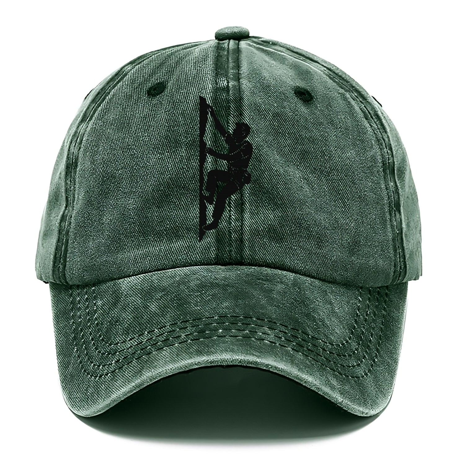 Rock climber reaching for the next hold - Classic Cap - Forest Mist(Green)