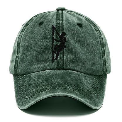 Rock climber reaching for the next hold - Classic Cap - Forest Mist(Green)